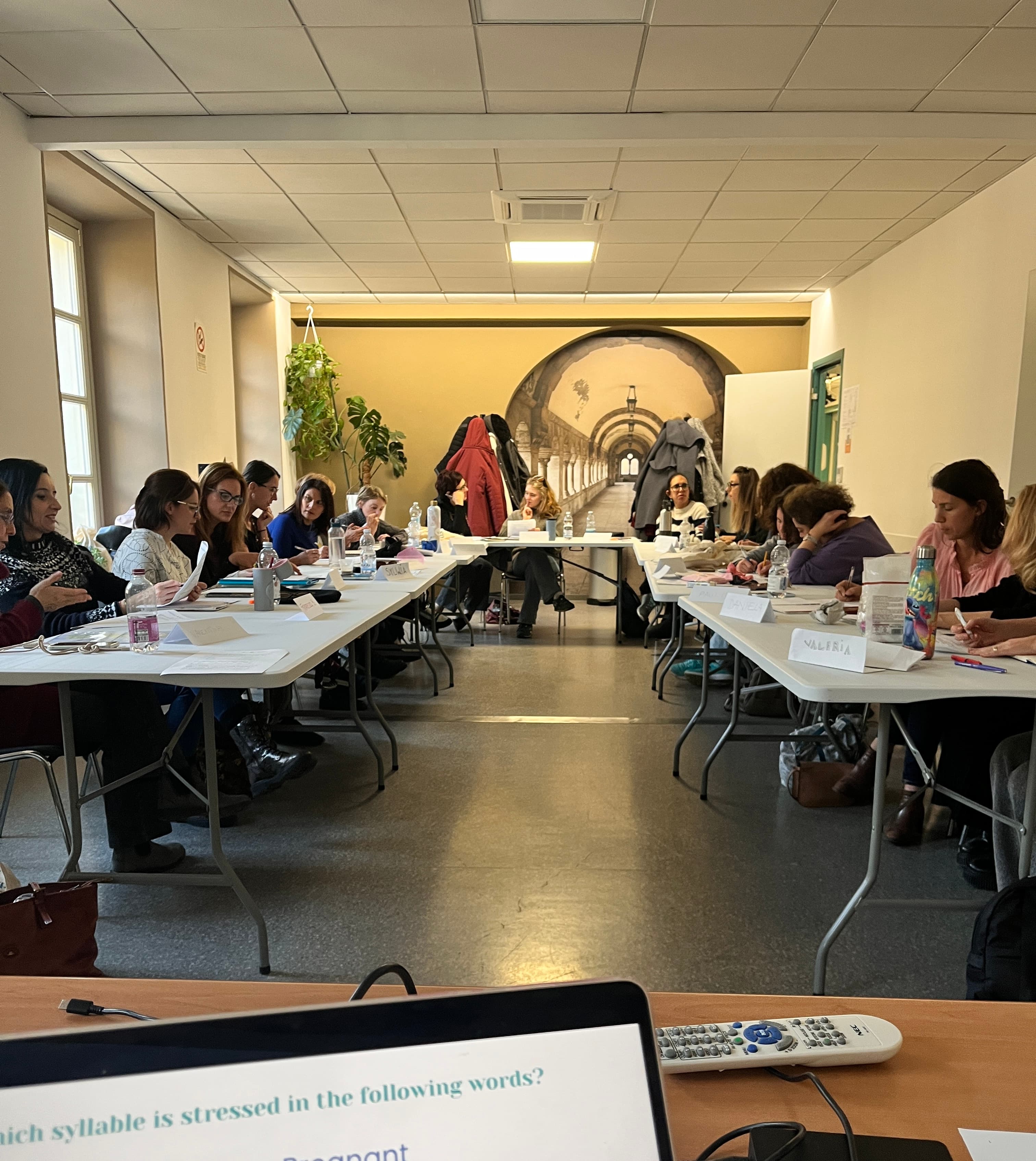 Morning session at the pronunciation workshop